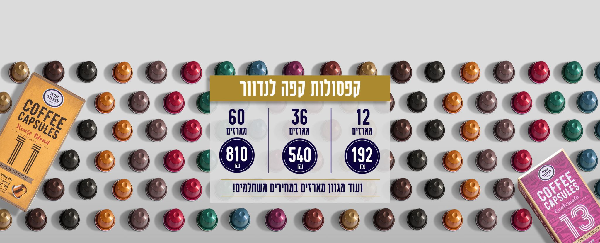 12 ב-192 ש"ח 36 ב540 ש"ח 60 ב810 ש"ח
